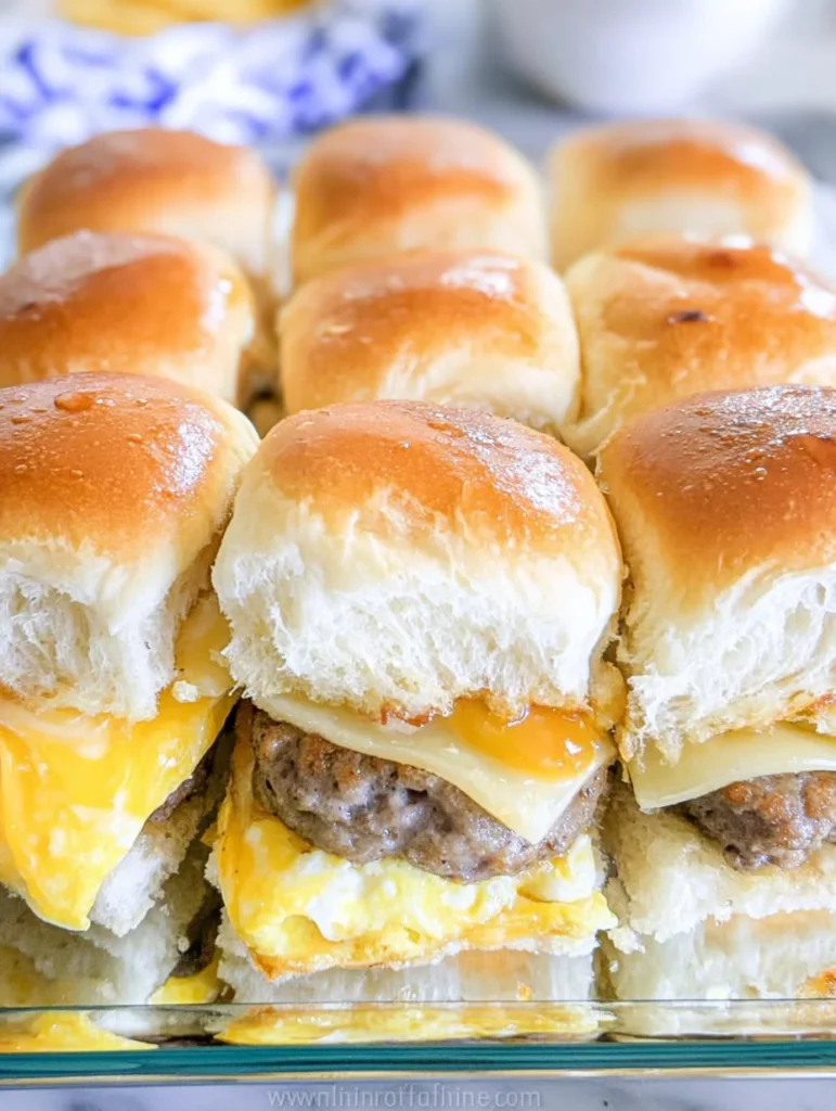 Sausage Egg and Cheese Breakfast Sliders