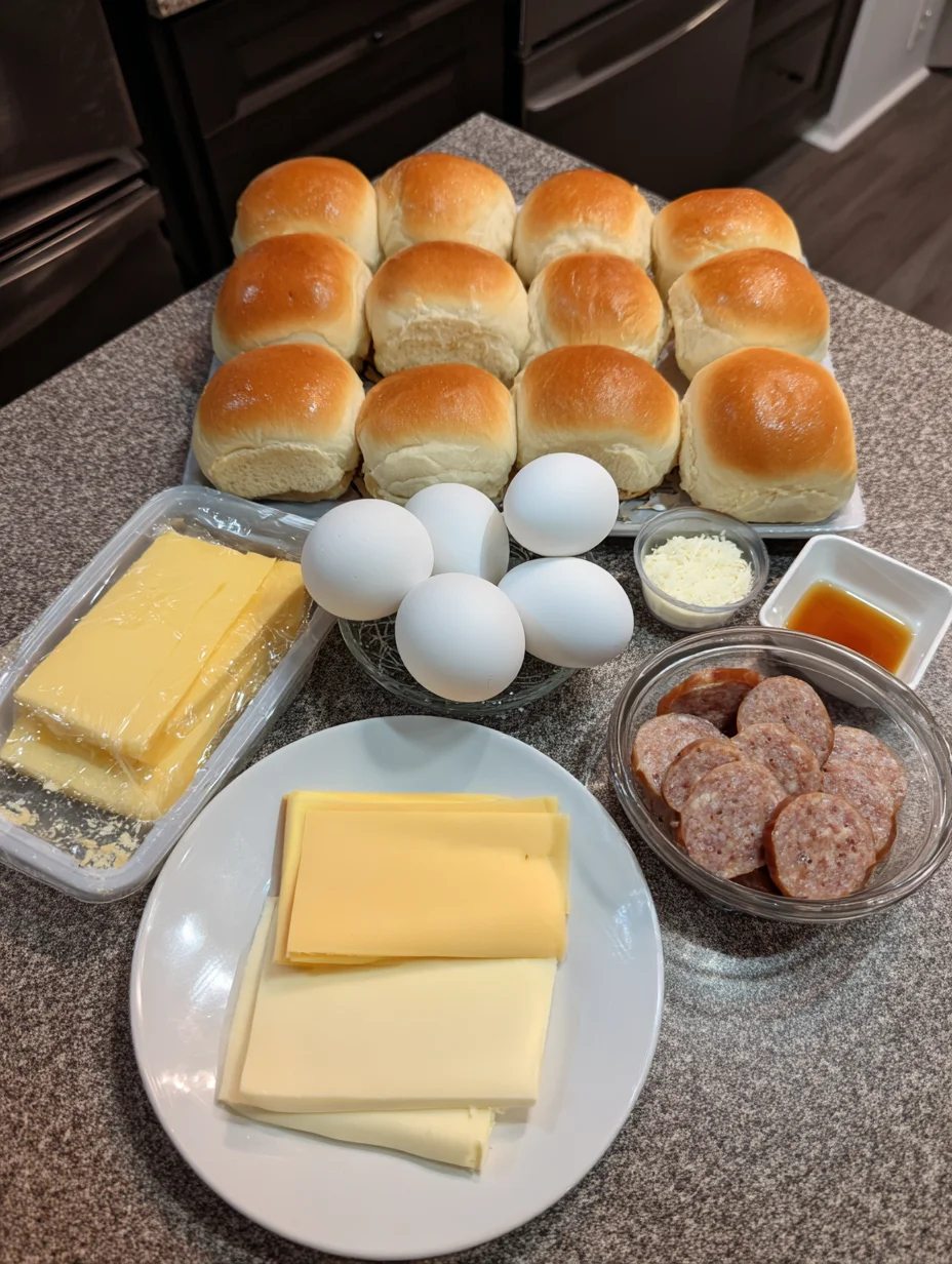 Sausage Egg and Cheese Breakfast Sliders