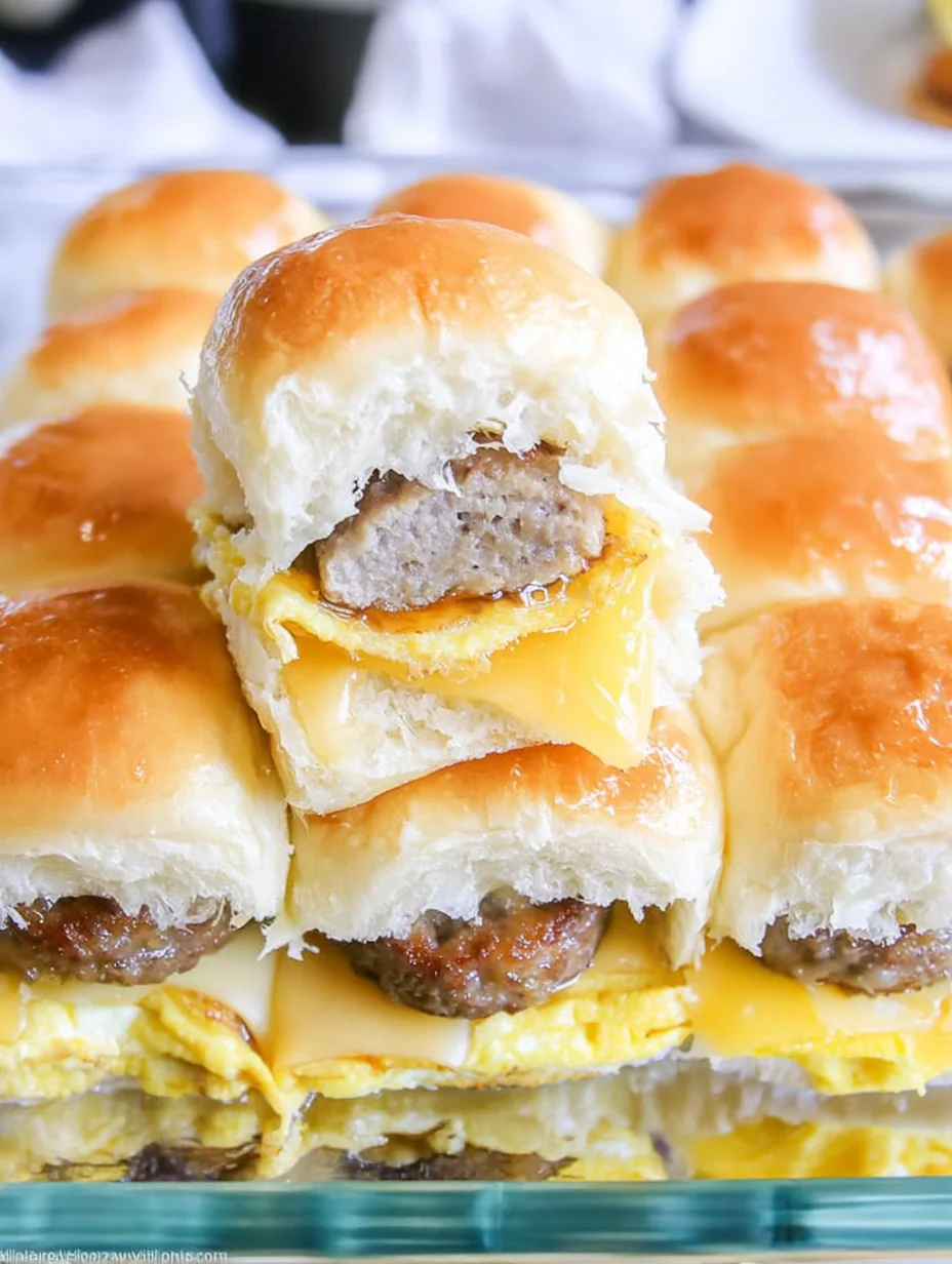 Sausage Egg and Cheese Breakfast Sliders