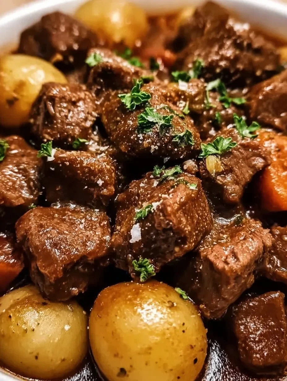 Slow Cooker Garlic Butter Beef Bites