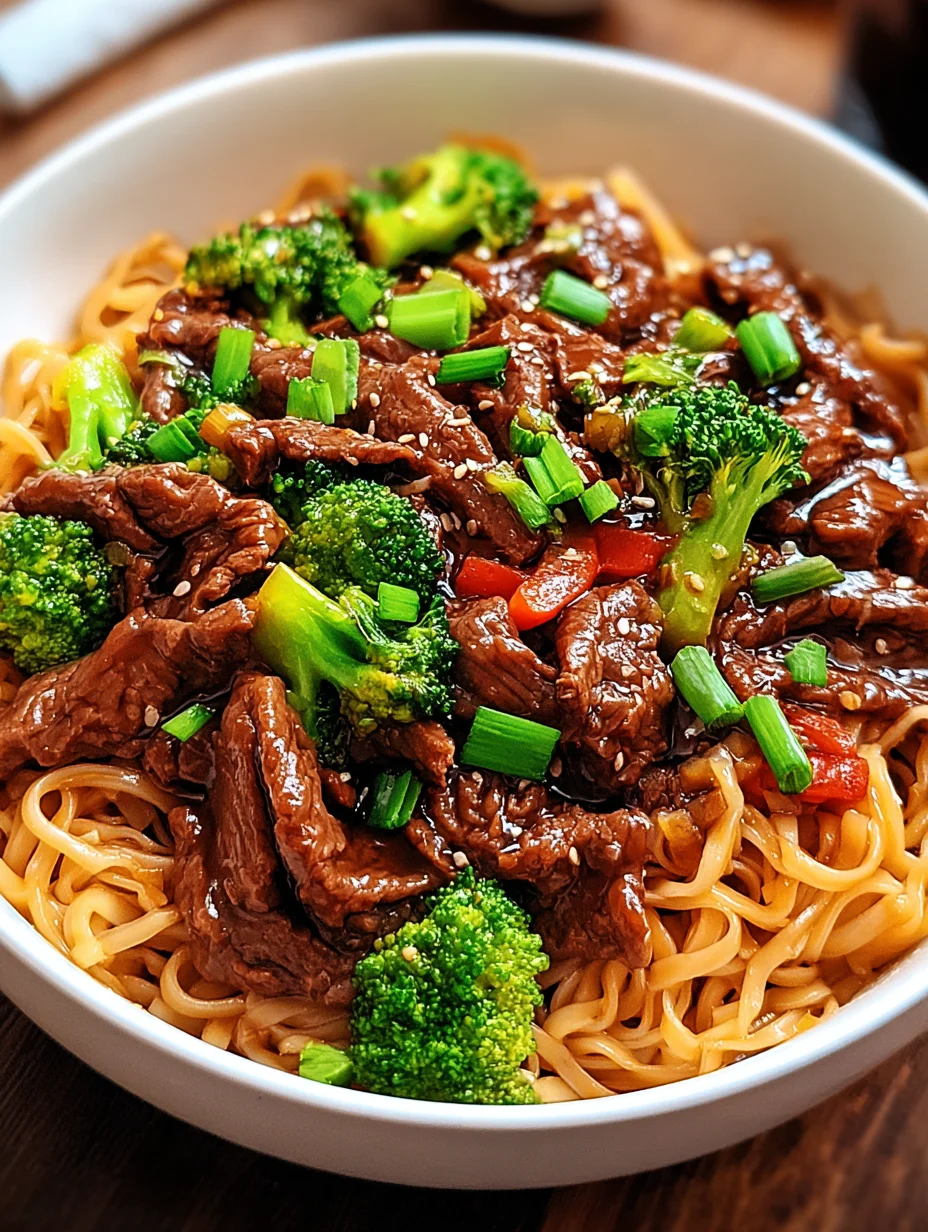 Sticky Beef Noodles