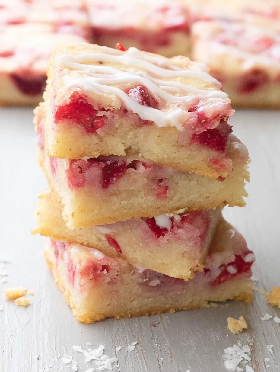 Strawberry Lemon Blondies