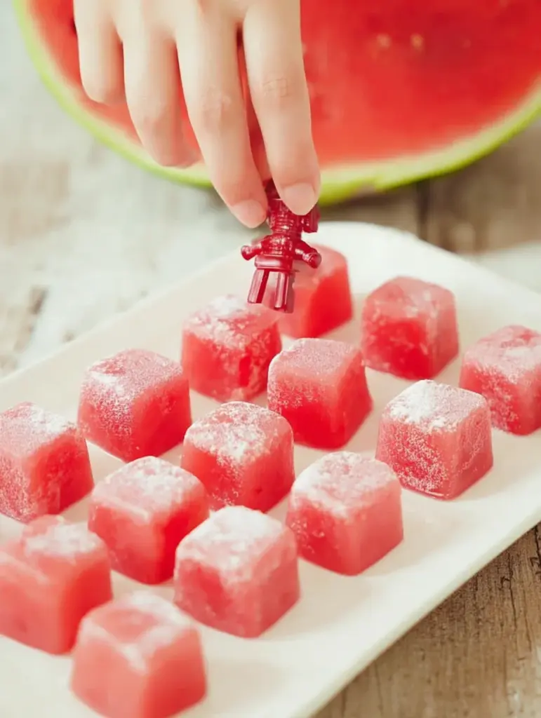 Watermelon Mochi