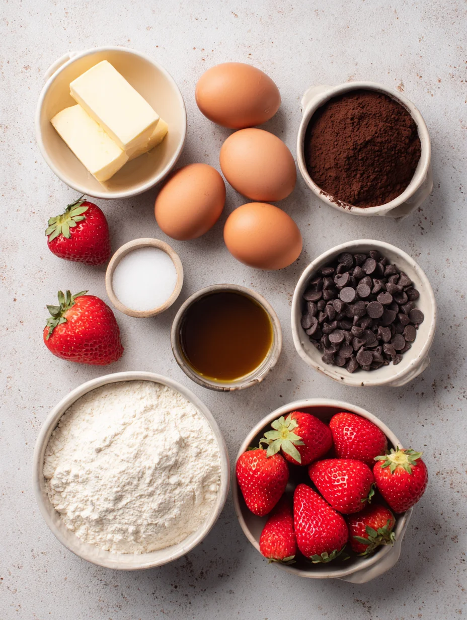 Chocolate Covered Strawberry Brownies