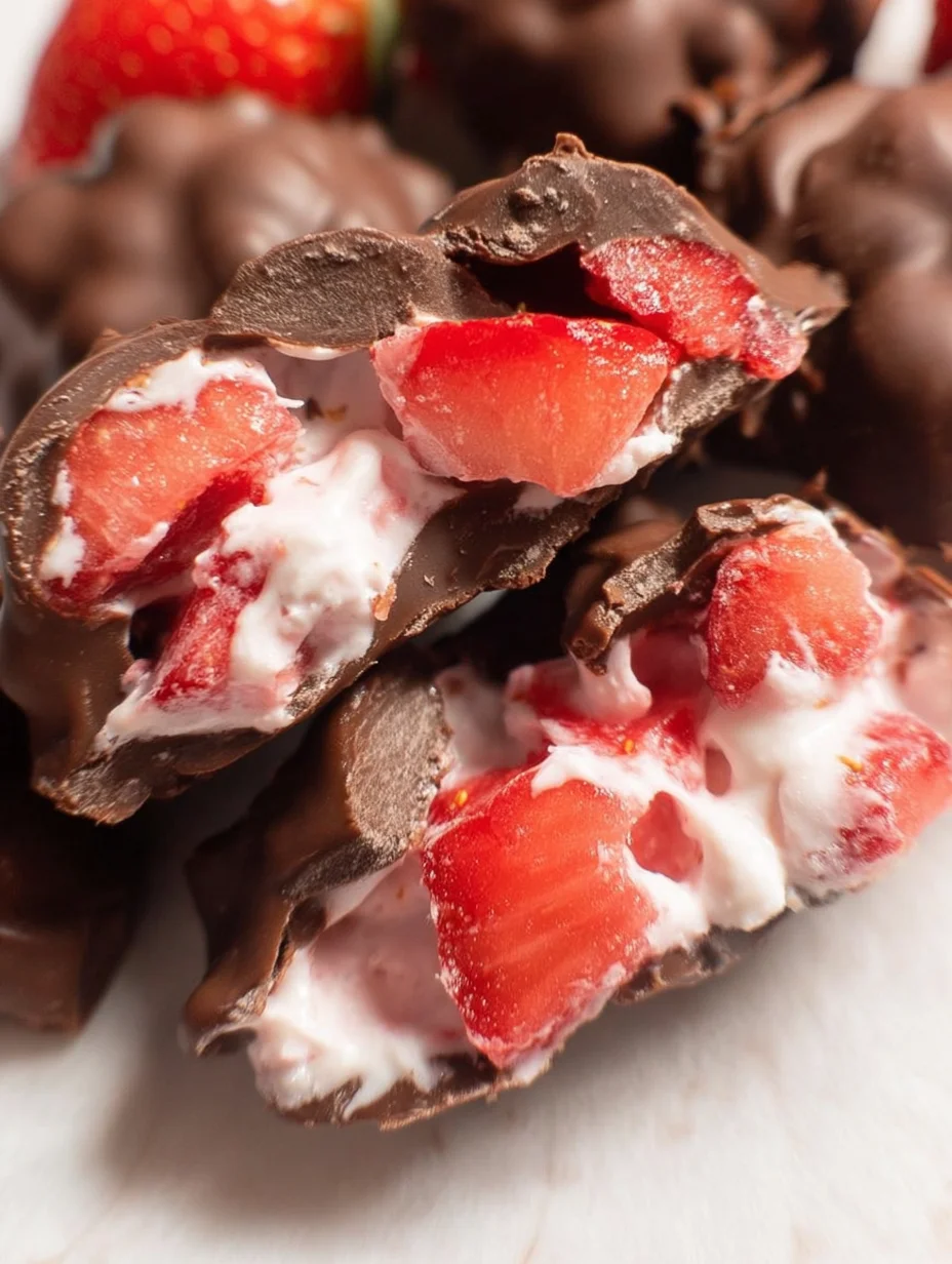 Chocolate Strawberry Yogurt Clusters