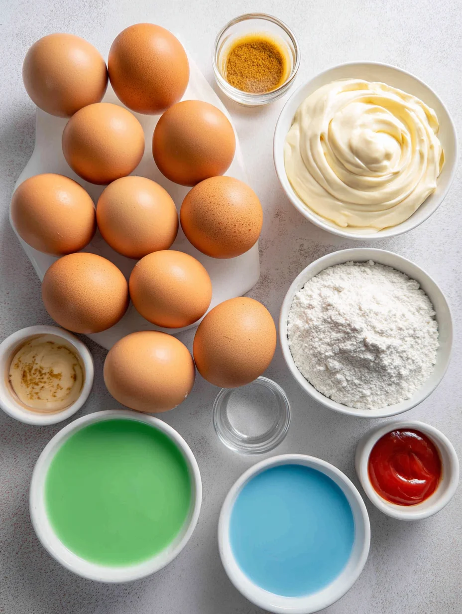 Colored Easter Deviled Eggs