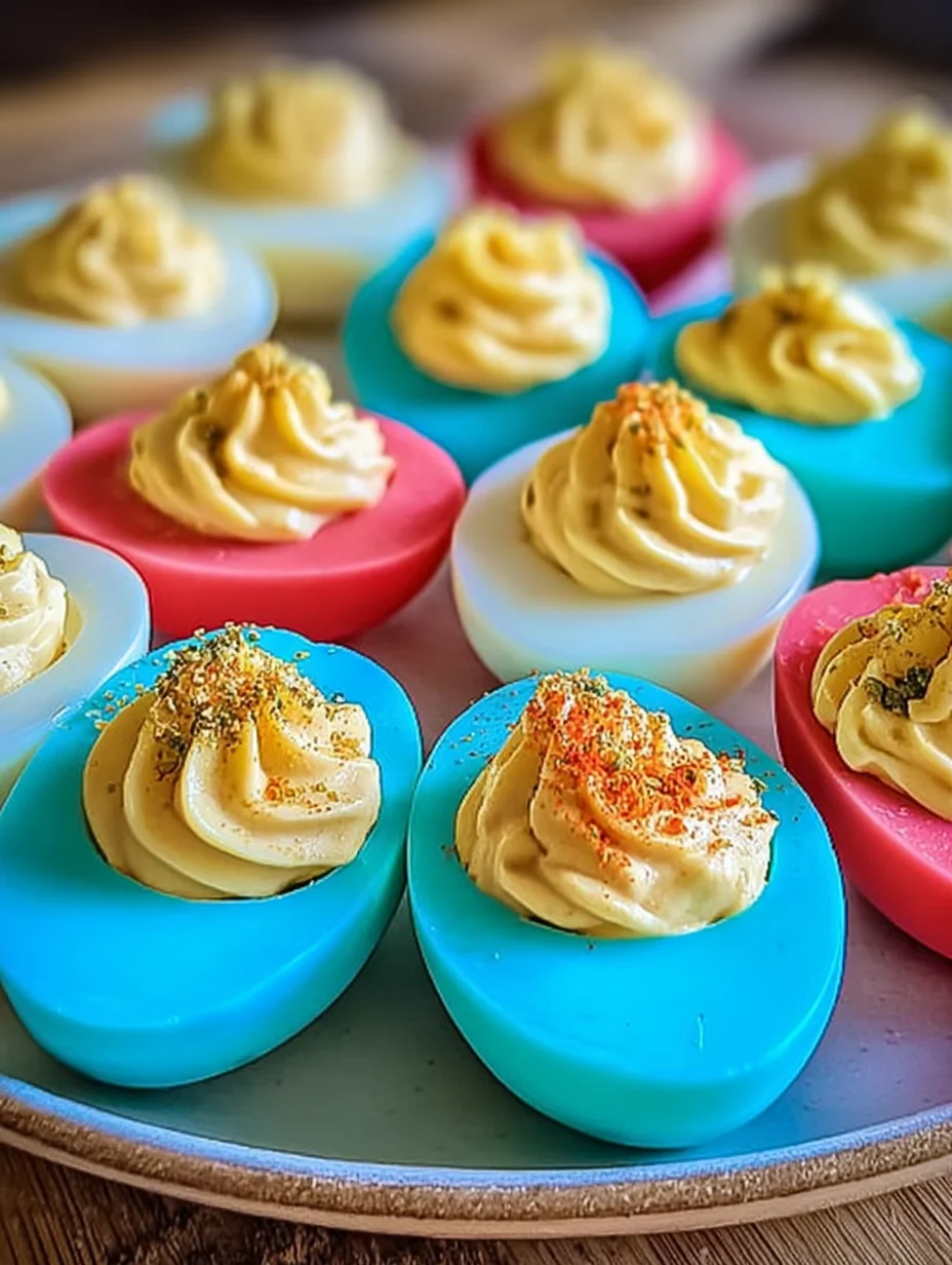 Colored Easter Deviled Eggs