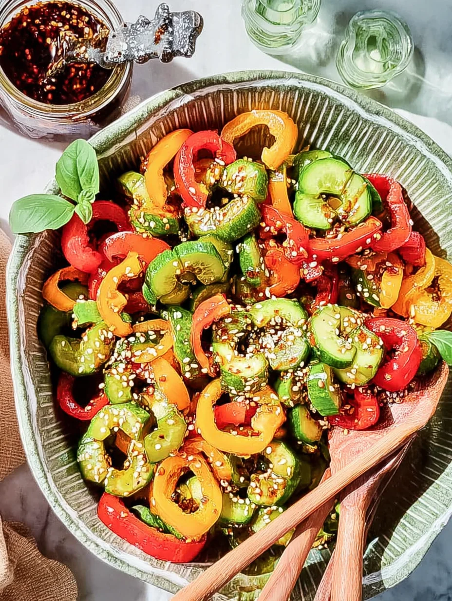 Cucumber Bell Pepper Salad