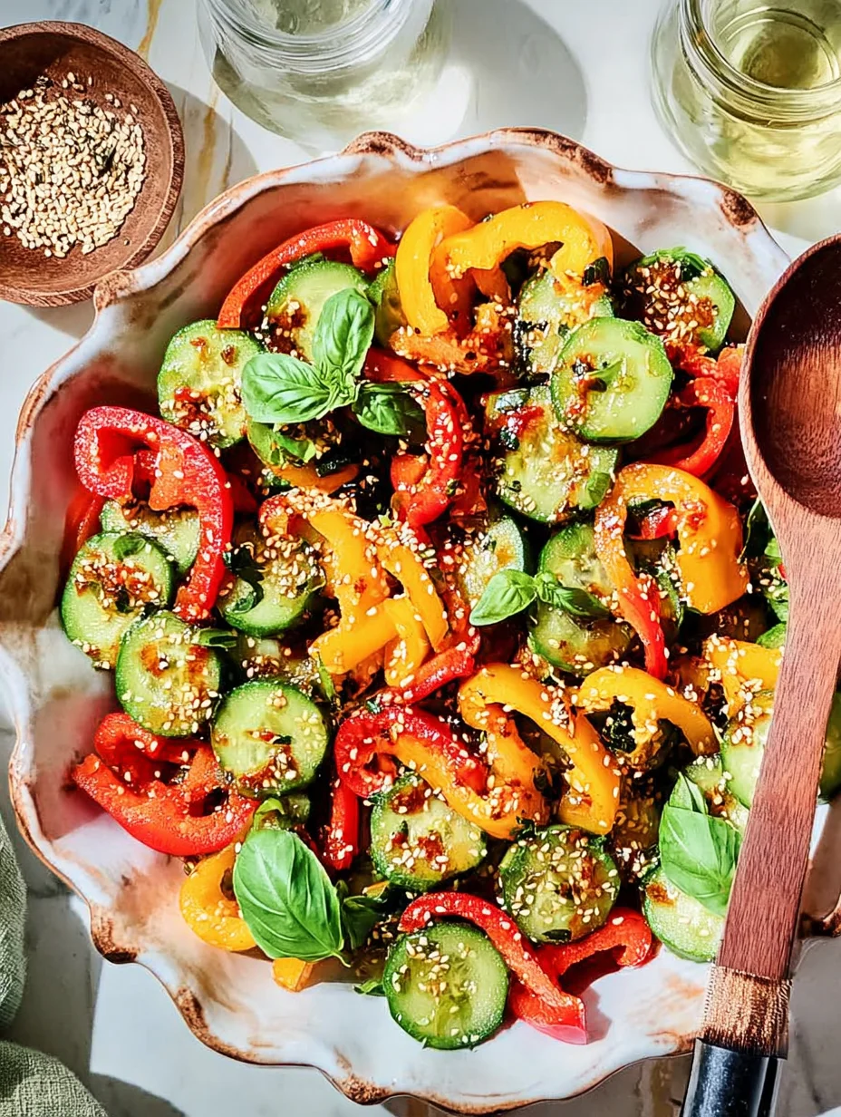 Cucumber Bell Pepper Salad