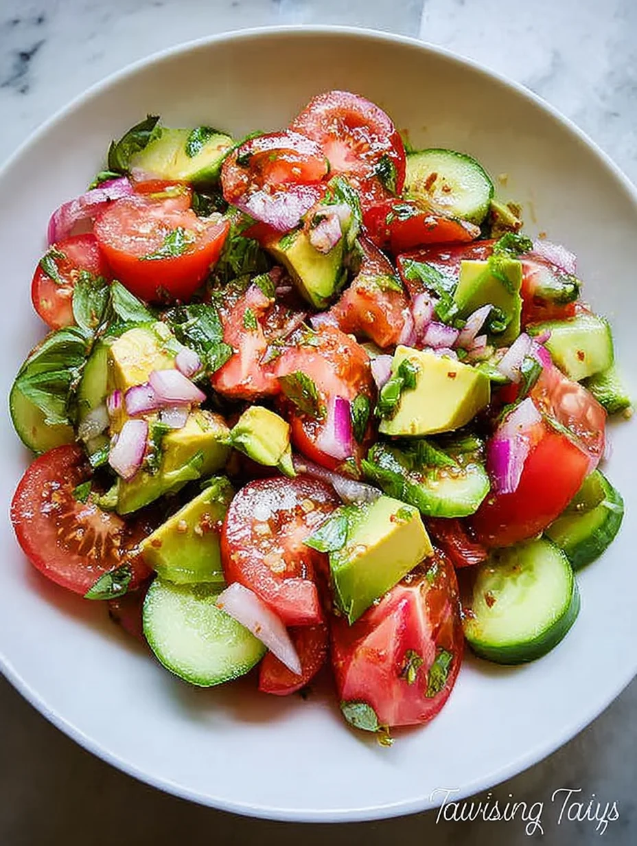 Cucumber Tomato Avocado Salad