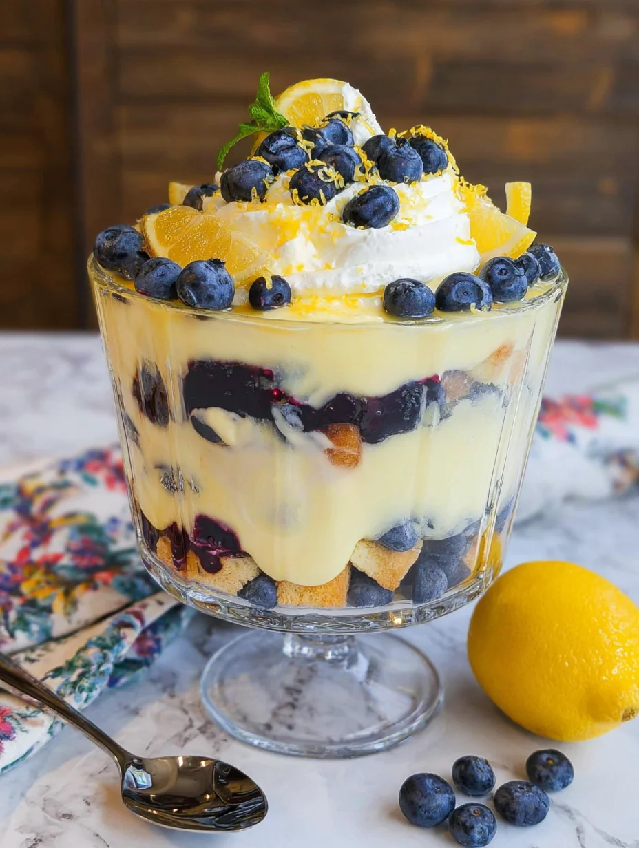 Easy Lemon Blueberry Trifle