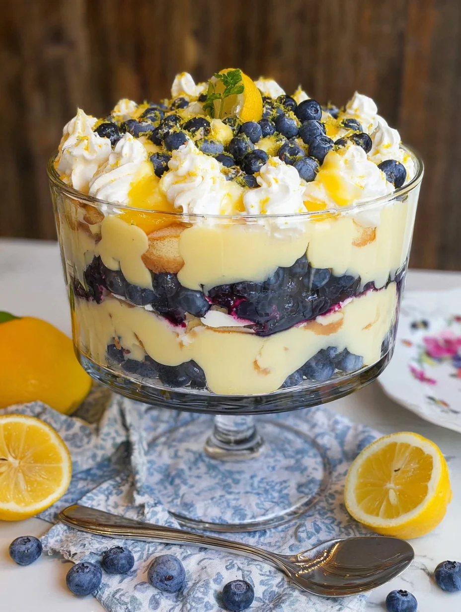 Easy Lemon Blueberry Trifle