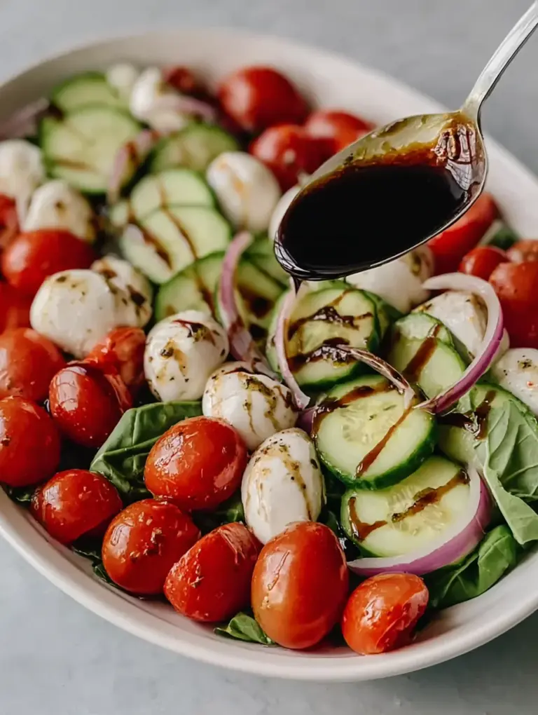 Fresh Cucumber Caprese Salad