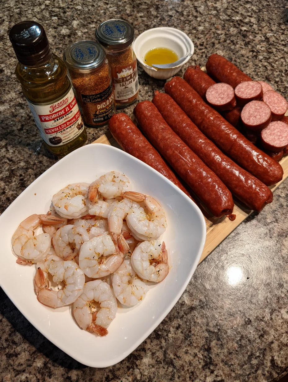 Sausage and Shrimp Kabobs