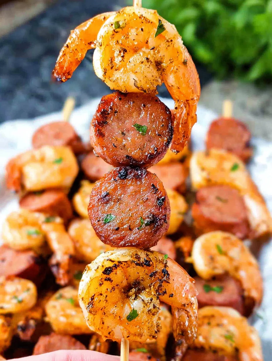 Sausage and Shrimp Kabobs