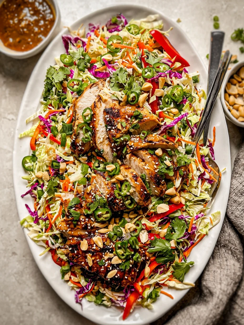 Sesame Chicken Cabbage Crunch Salad