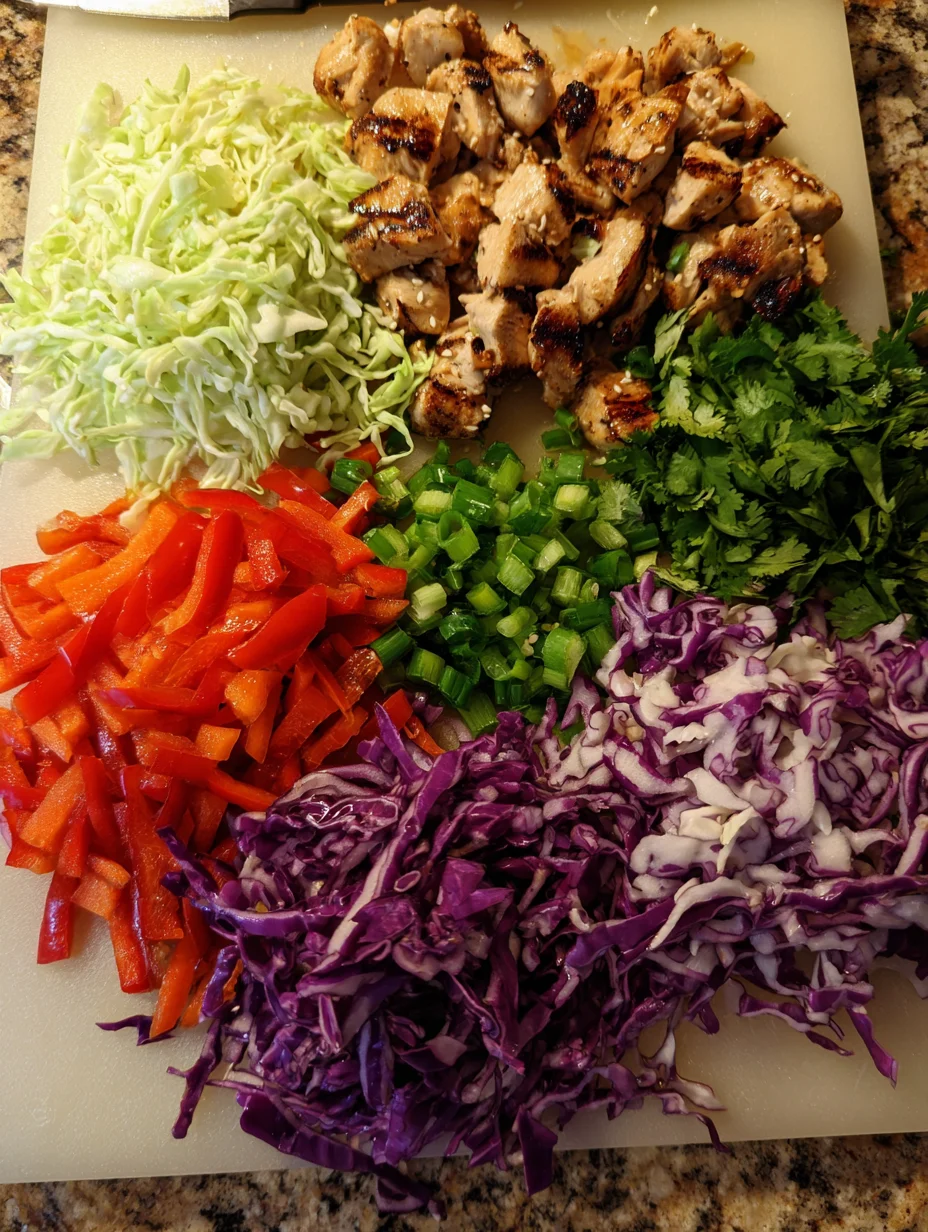 Sesame Chicken Cabbage Crunch Salad