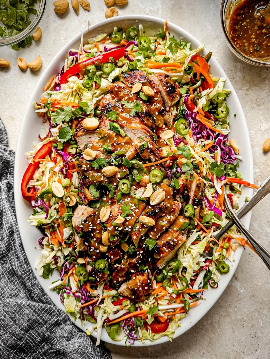 Sesame Chicken Cabbage Crunch Salad