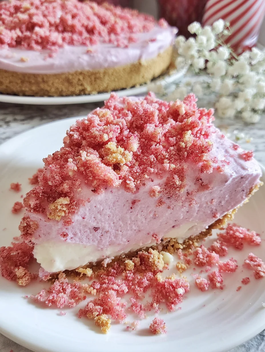 Strawberry Shortcake Freezer Pie