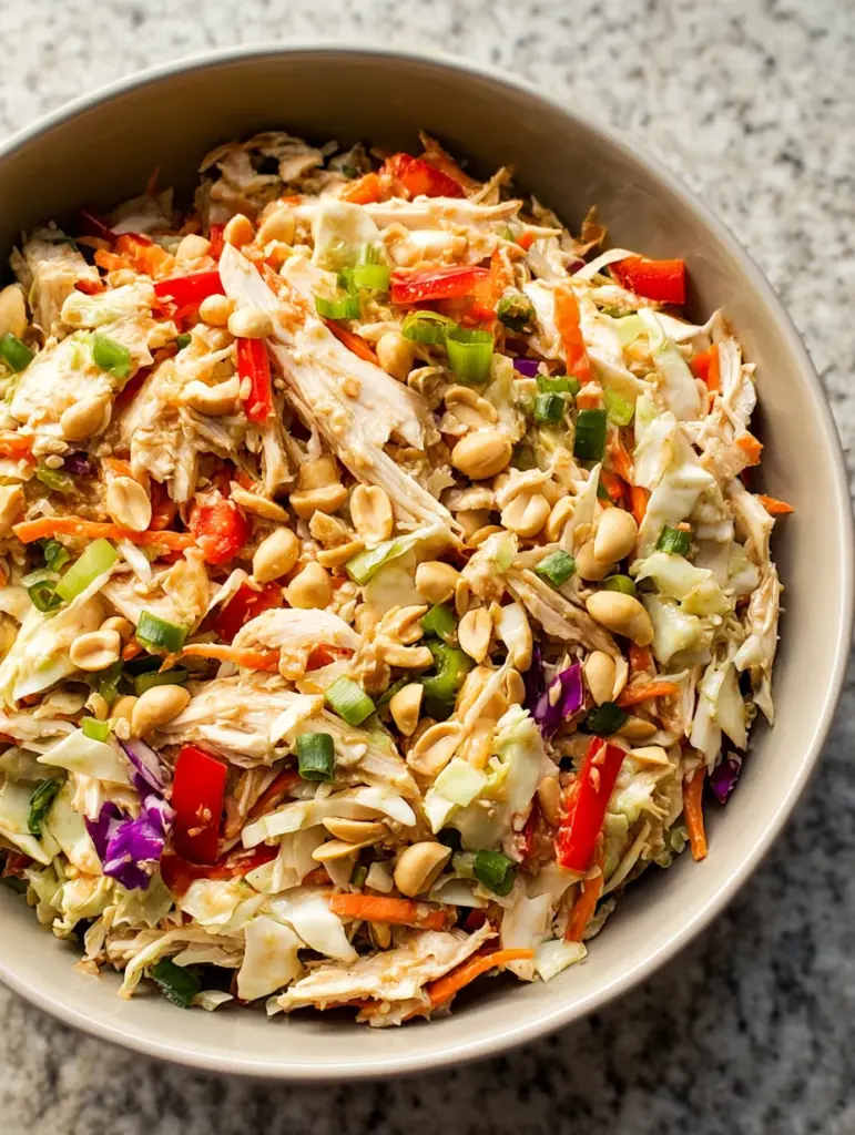 Thai Chicken Salad with Peanut Dressing
