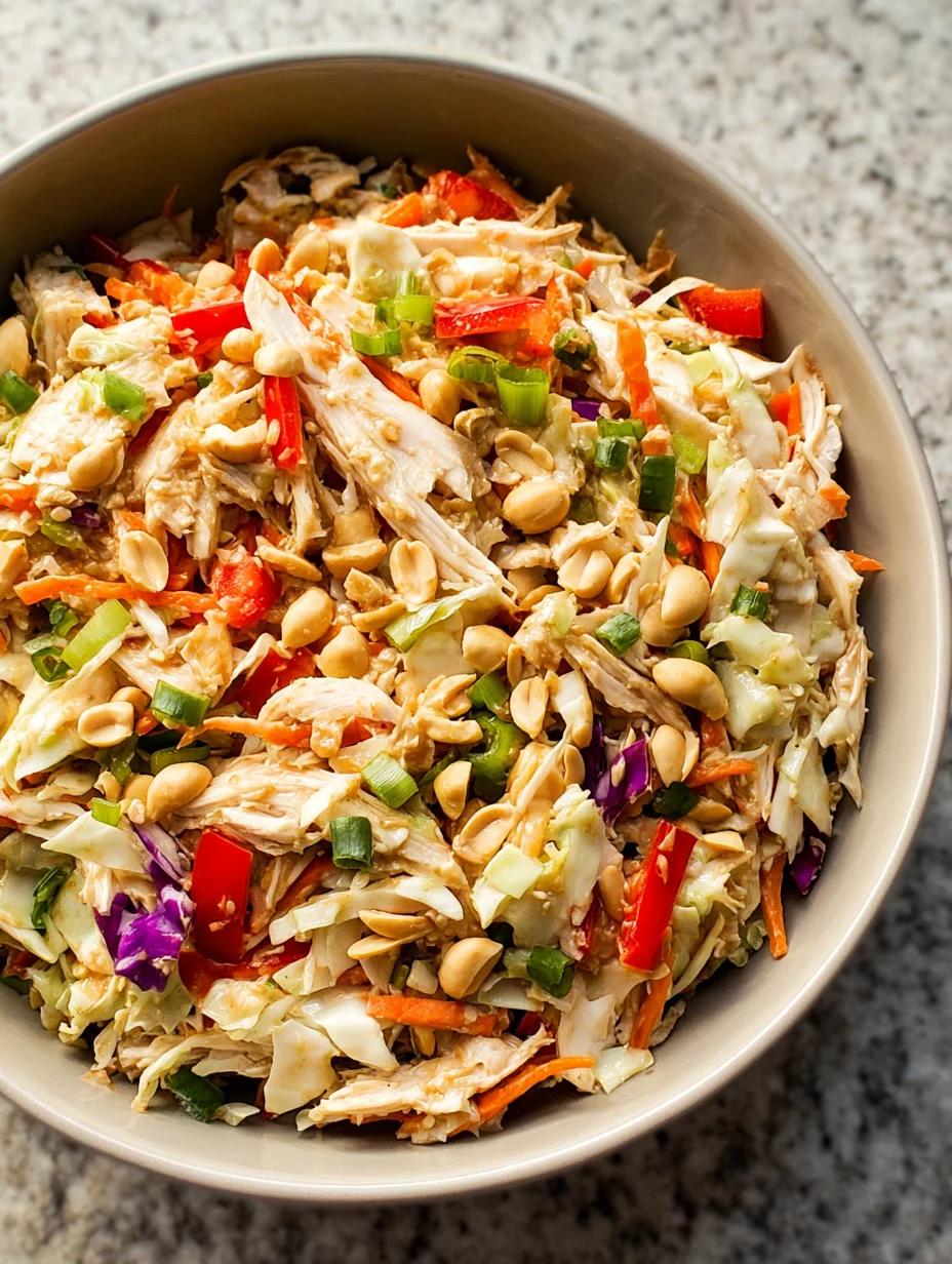 Thai Chicken Salad with Peanut Dressing