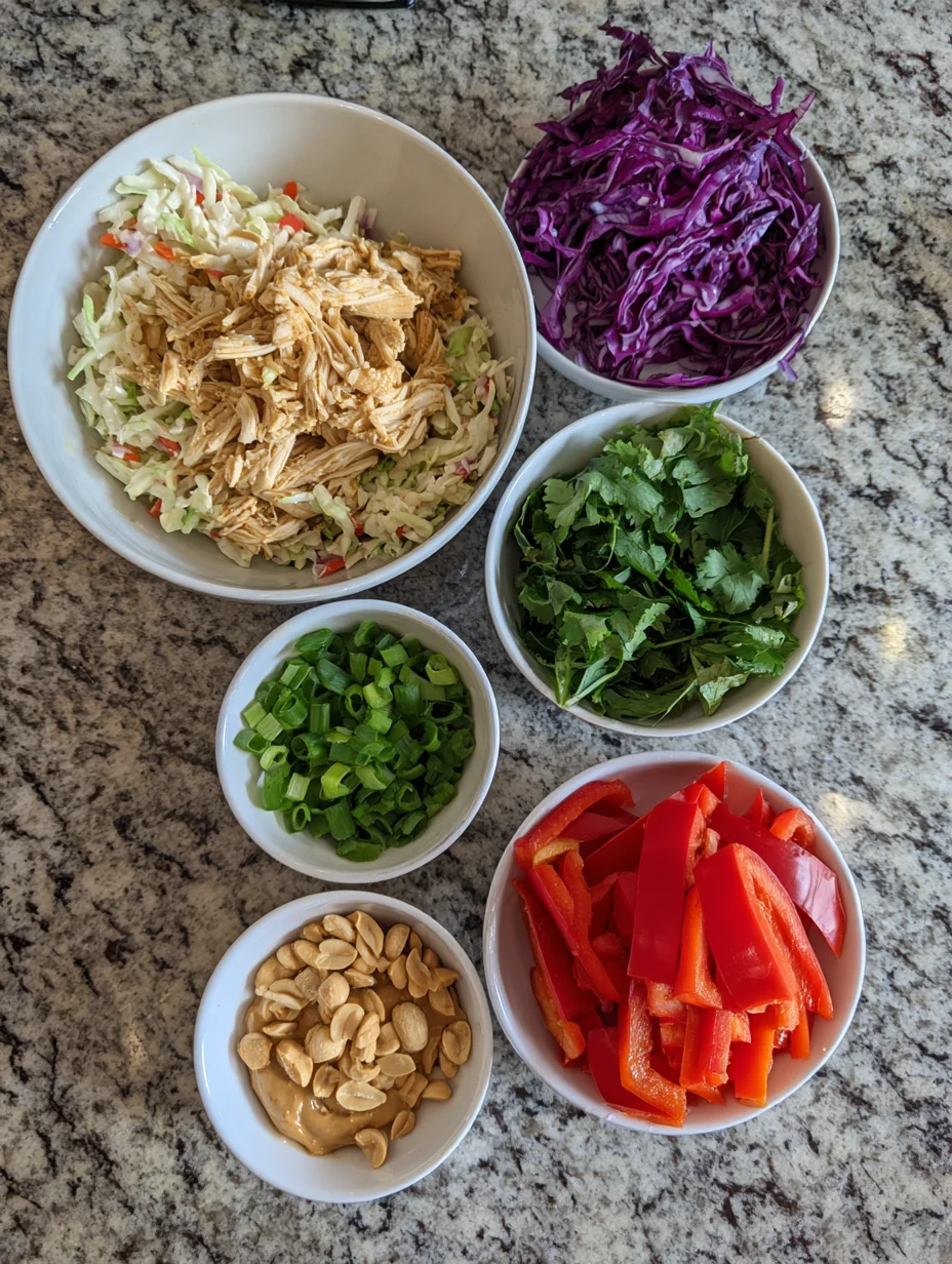Thai Chicken Salad with Peanut Dressing