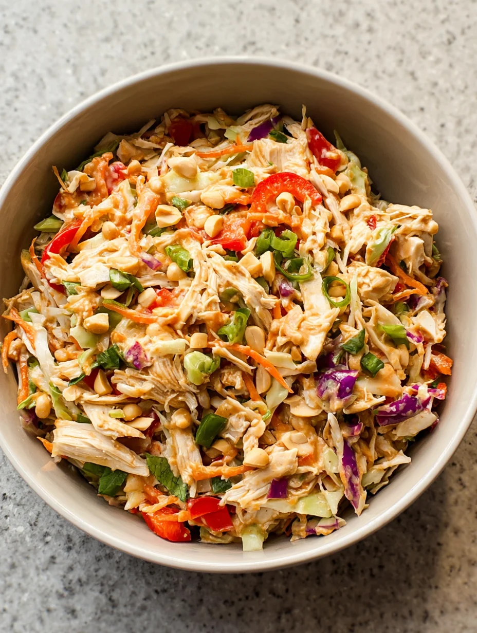 Thai Chicken Salad with Peanut Dressing
